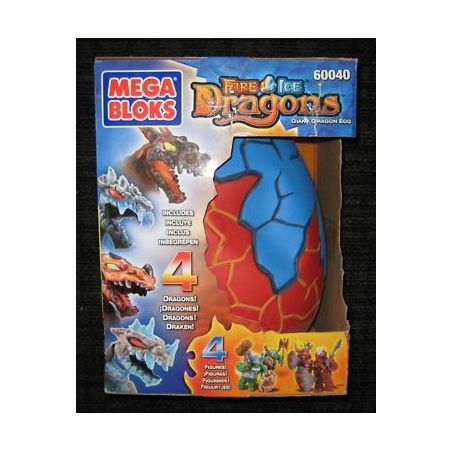 MEGA BLOKS 60040 non  TRỨNG RỒNG bộ đồ chơi xếp lắp ráp ghép mô hình GIANT DRAGON EGG 40 khối