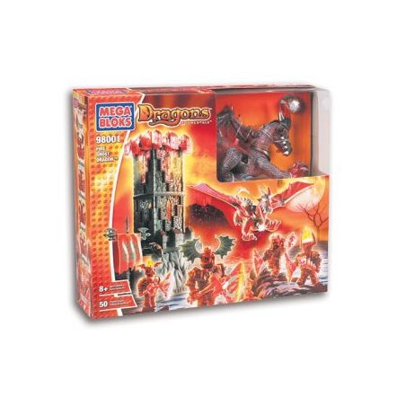 MEGA BLOKS 98001 non  RỒNG LỬA bộ đồ chơi xếp lắp ráp ghép mô hình FIRE GHOST DRAGON 50 khối