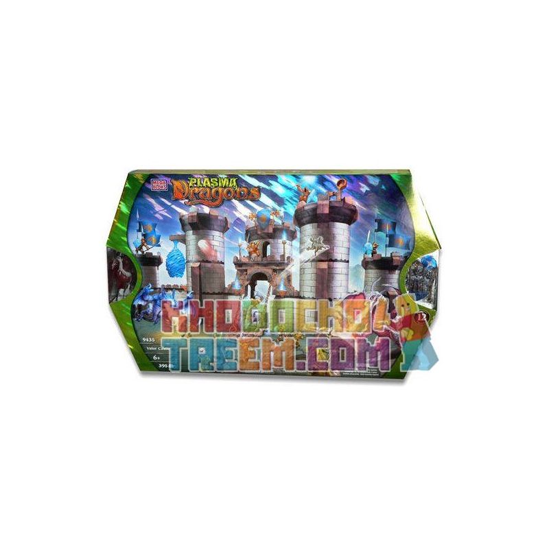 MEGA BLOKS 9435 non  LÂU ĐÀI ANH HÙNG bộ đồ chơi xếp lắp ráp ghép mô hình Medieval Castle VALOR CASTLE Chiến Tranh Trung Cổ 395 khối