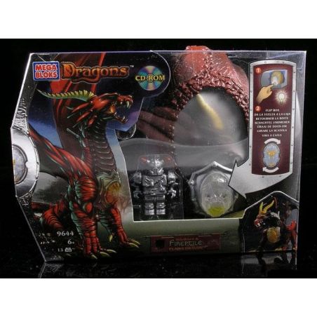 MEGA BLOKS 9644 non  ỐNG PHUN LỬA bộ đồ chơi xếp lắp ráp ghép mô hình FIREPTILE 13 khối