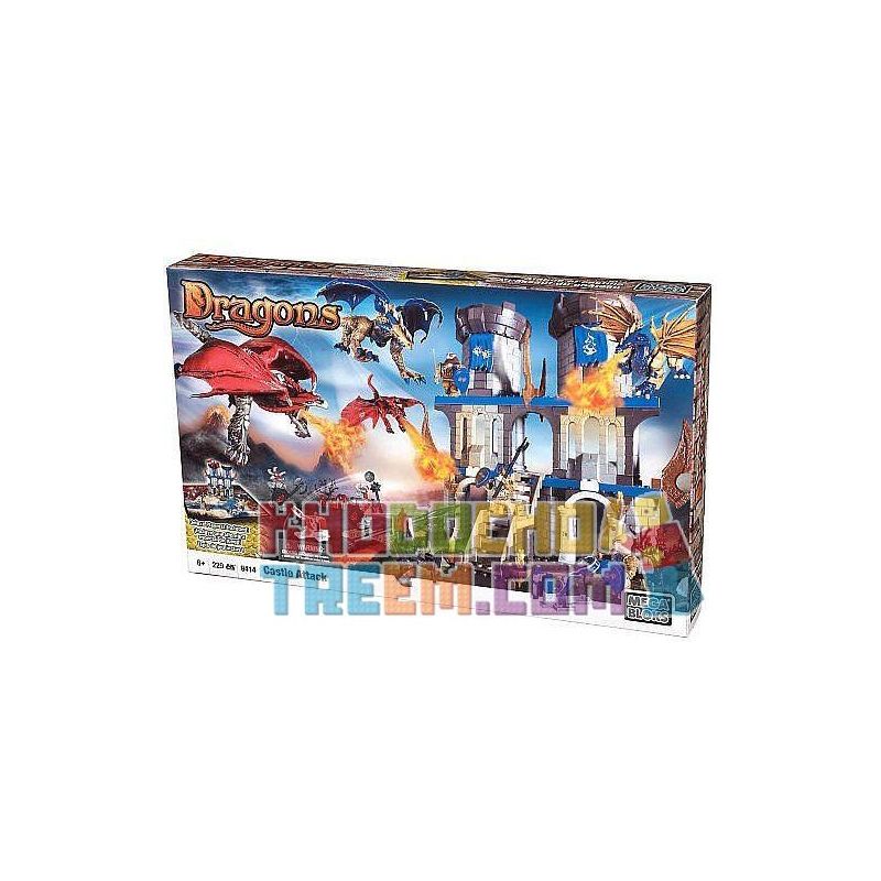 MEGA BLOKS 9414 non  TẤN CÔNG LÂU ĐÀI bộ đồ chơi xếp lắp ráp ghép mô hình Medieval Castle CASTLE ATTACK Chiến Tranh Trung Cổ 229 khối