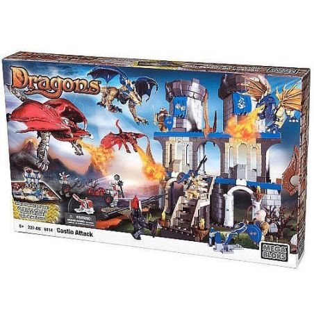 MEGA BLOKS 9414 non  TẤN CÔNG LÂU ĐÀI bộ đồ chơi xếp lắp ráp ghép mô hình Medieval Castle CASTLE ATTACK Chiến Tranh Trung Cổ 229 khối