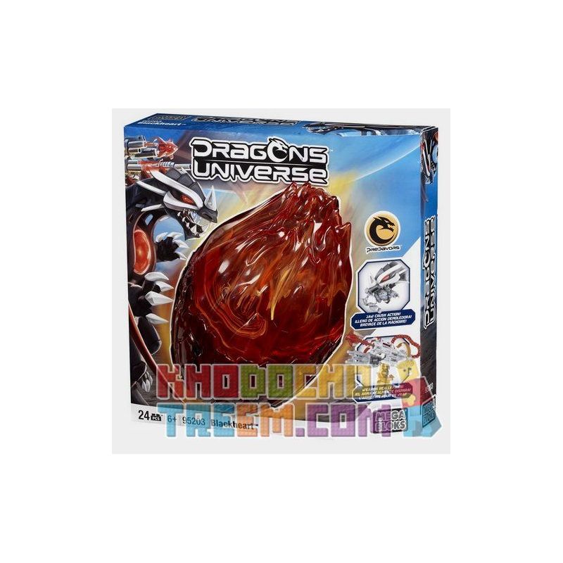 MEGA BLOKS 95203 non  TIM ĐEN bộ đồ chơi xếp lắp ráp ghép mô hình BLACKHEART 24 khối