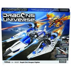 MEGA BLOKS 95207 non  MÁY BAY CHIẾN ĐẤU RỒNG LỬA NHANH bộ đồ chơi xếp lắp ráp ghép mô hình RAPID FIRE DRAGON FIGHTER 169 khối