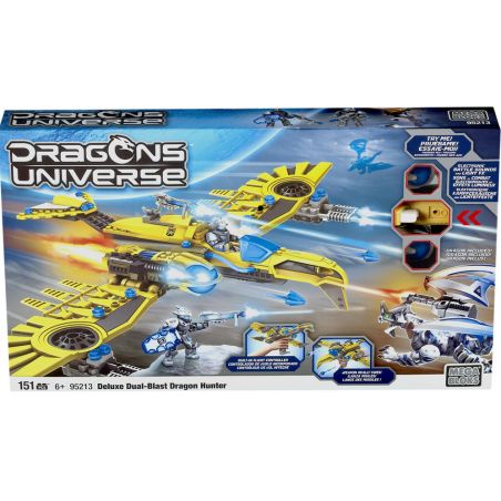 MEGA BLOKS 95213 non  DELUXE ĐÔI NGƯỜI NỔ bộ đồ chơi xếp lắp ráp ghép mô hình DELUXE DUAL-BLAST DRAGON HUNTER 151 khối