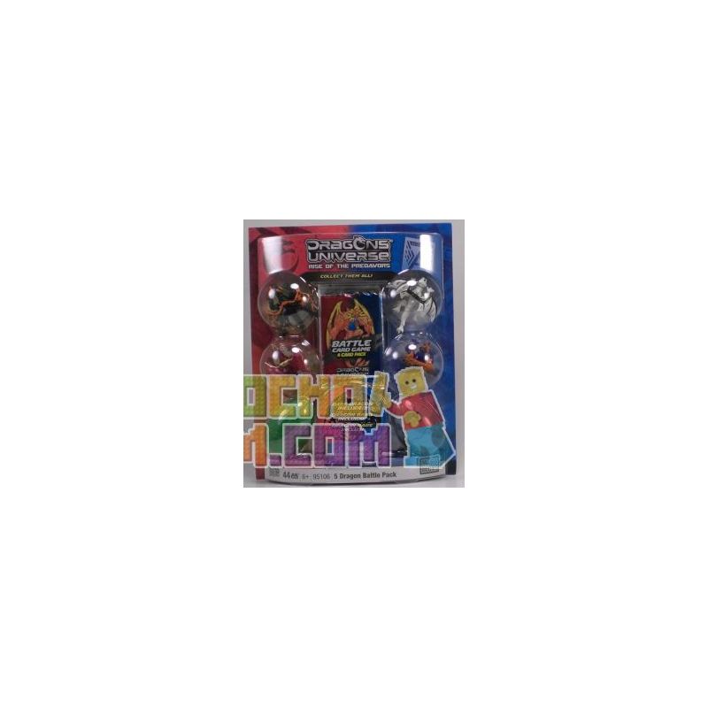 MEGA BLOKS 95106 non  GÓI 5 TRẬN CHIẾN RỒNG bộ đồ chơi xếp lắp ráp ghép mô hình 5 DRAGON BATTLE PACK 44 khối