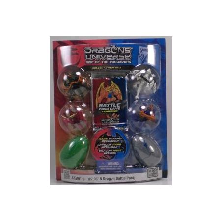 MEGA BLOKS 95106 non  GÓI 5 TRẬN CHIẾN RỒNG bộ đồ chơi xếp lắp ráp ghép mô hình 5 DRAGON BATTLE PACK 44 khối