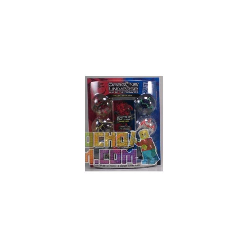 MEGA BLOKS 95107 non  GÓI 5 TRẬN CHIẾN RỒNG bộ đồ chơi xếp lắp ráp ghép mô hình 5 DRAGON BATTLE PACK 44 khối
