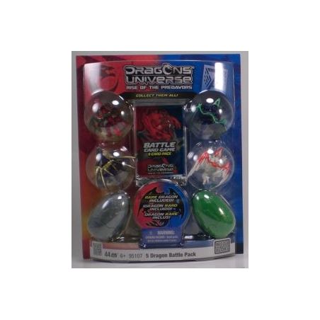 MEGA BLOKS 95107 non  GÓI 5 TRẬN CHIẾN RỒNG bộ đồ chơi xếp lắp ráp ghép mô hình 5 DRAGON BATTLE PACK 44 khối