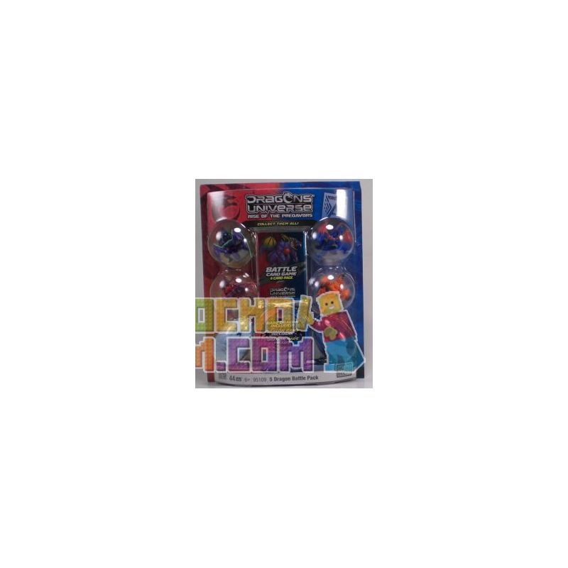 MEGA BLOKS 95109 non  GÓI 5 TRẬN CHIẾN RỒNG bộ đồ chơi xếp lắp ráp ghép mô hình 5 DRAGON BATTLE PACK 44 khối