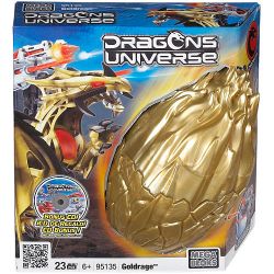 MEGA BLOKS 95135 non  VÀNG bộ đồ chơi xếp lắp ráp ghép mô hình GOLDRAGE 23 khối