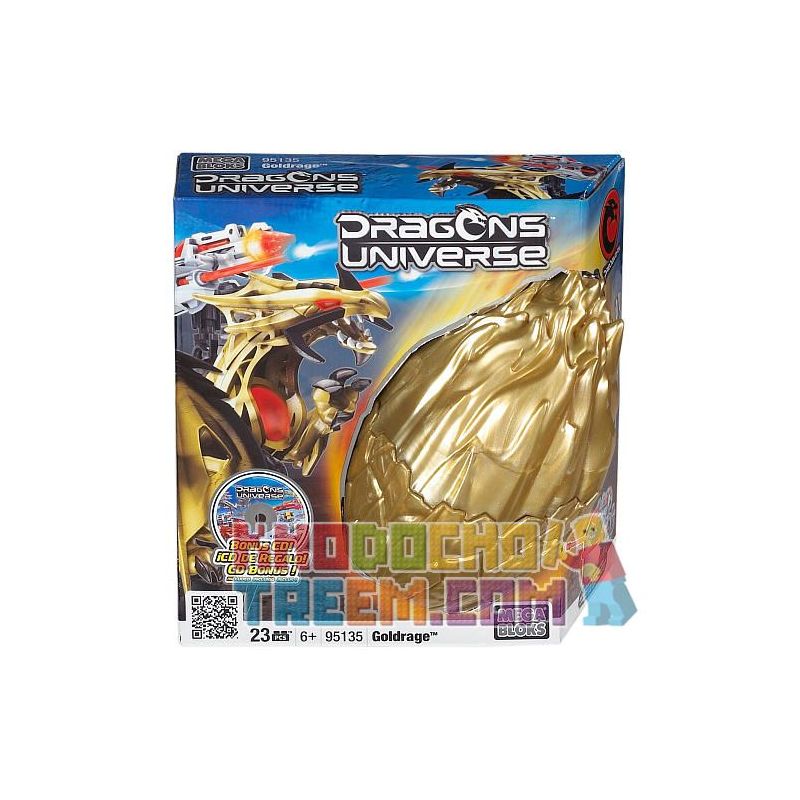 MEGA BLOKS 95135 non  VÀNG bộ đồ chơi xếp lắp ráp ghép mô hình GOLDRAGE 23 khối