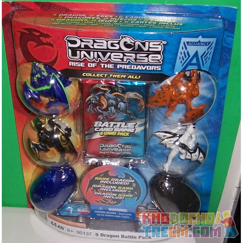 MEGA BLOKS 95137 non  GÓI 5 TRẬN CHIẾN RỒNG bộ đồ chơi xếp lắp ráp ghép mô hình 5 DRAGON BATTLE PACK 44 khối