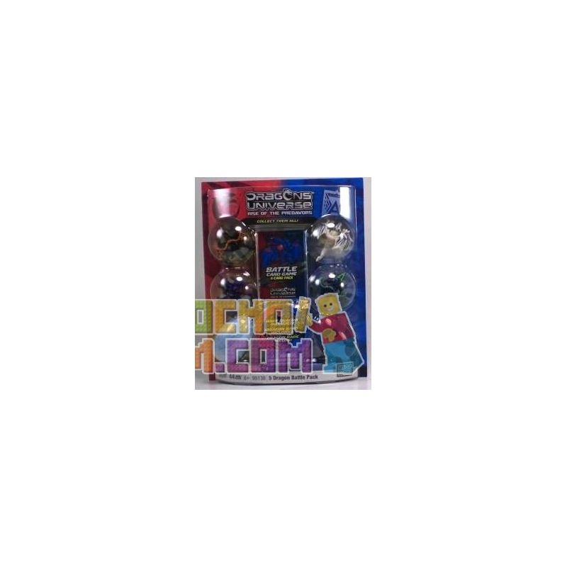 MEGA BLOKS 95138 non  5 TÚI CHIẾN ĐẤU RỒNG 6 bộ đồ chơi xếp lắp ráp ghép mô hình 5 DRAGON BATTLE PACK 6 44 khối
