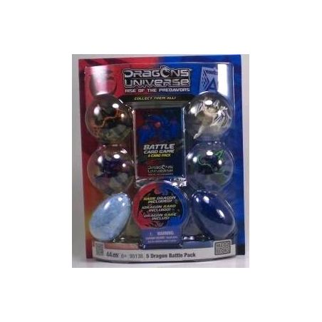 MEGA BLOKS 95138 non  5 TÚI CHIẾN ĐẤU RỒNG 6 bộ đồ chơi xếp lắp ráp ghép mô hình 5 DRAGON BATTLE PACK 6 44 khối