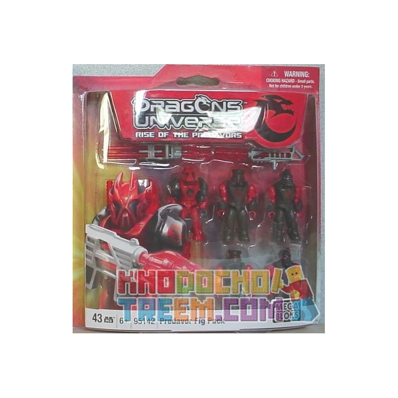 MEGA BLOKS 95142 non  PRIMEDORS FIG PACK. bộ đồ chơi xếp lắp ráp ghép mô hình PREDAVORS FIG PACK 43 khối
