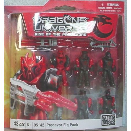 MEGA BLOKS 95142 non  PRIMEDORS FIG PACK. bộ đồ chơi xếp lắp ráp ghép mô hình PREDAVORS FIG PACK 43 khối