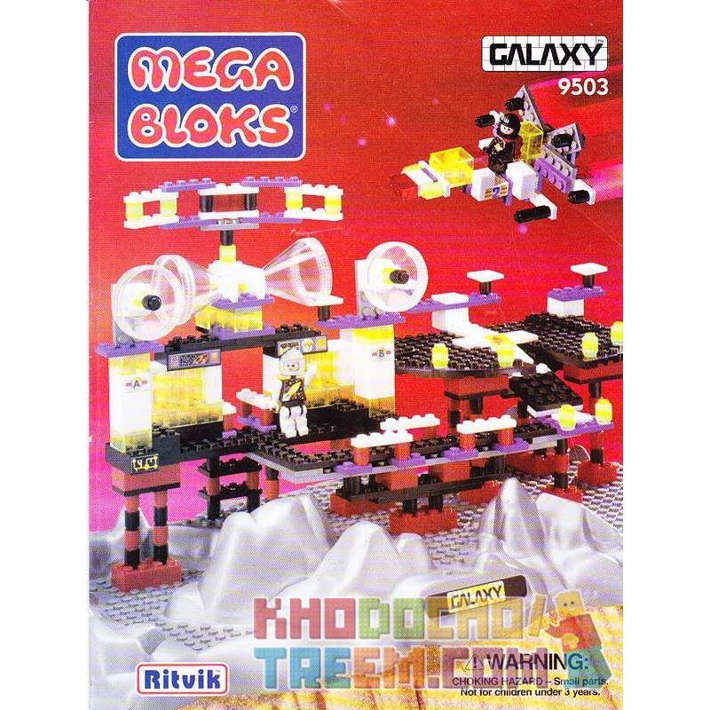 MEGA BLOKS 9503 non  TRẠM KHÔNG GIAN bộ đồ chơi xếp lắp ráp ghép mô hình Space SPACE STATION Thám Hiểm Không Gian 397 khối