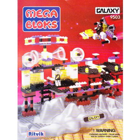 MEGA BLOKS 9503 non  TRẠM KHÔNG GIAN bộ đồ chơi xếp lắp ráp ghép mô hình Space SPACE STATION Thám Hiểm Không Gian 397 khối