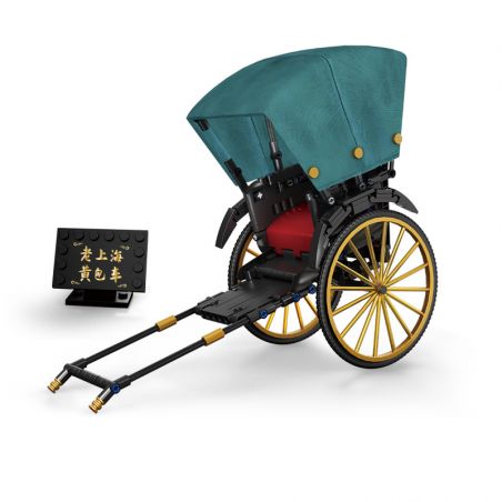 ACHKO 50014 non  XE KÉO THƯỢNG HẢI CŨ bộ đồ chơi xếp lắp ráp ghép mô hình  GOLD RICKSHAWS Kỹ Thuật Công Nghệ Cao Mô Hình Phương Tiện 347 khối
