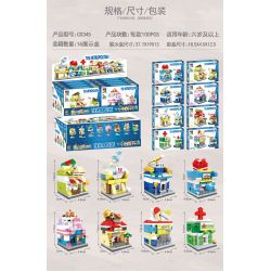 WOMA C0345 0345 non  CHẾ ĐỘ XEM PHỐ SÁNG TẠO bộ đồ chơi xếp lắp ráp ghép mô hình Mini Modular THE METROPOLITAN Đường Phố Thu Nhỏ 800 khối