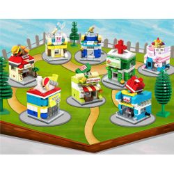 WOMA C0345 0345 non  CHẾ ĐỘ XEM PHỐ SÁNG TẠO bộ đồ chơi xếp lắp ráp ghép mô hình Mini Modular THE METROPOLITAN Đường Phố Thu Nhỏ 800 khối