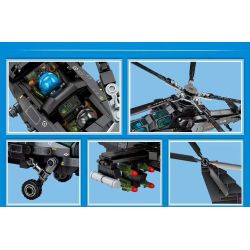 SEMBO 202119 non  TẬP ĐOÀN QUÂN ZHI-10 TRUNG QUỐC bộ đồ chơi xếp lắp ráp ghép mô hình Military Army Z-10 ATTACK HELICOPTER Quân Sự Bộ Đội 704 khối
