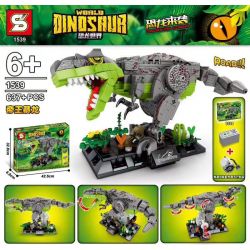 SHENG YUAN SY 1539 non  KHỦNG LONG BẠO CHÚA bộ đồ chơi xếp lắp ráp ghép mô hình Jurassic World DINOSAUR WORLD Thế Giới Khủng Long 637 khối