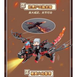 Enlighten 72013 Qman 72013 non  RỒNG ĐEN DUNG NHAM bộ đồ chơi xếp lắp ráp ghép mô hình Minecraft Game Xây Dựng 331 khối