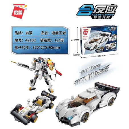 QMAN 42102 non  VUA TỐC ĐỘ bộ đồ chơi xếp lắp ráp ghép mô hình Creator 3 In 1 TRANS-COMBO Sáng Tạo Với 3 Mẫu 428 khối