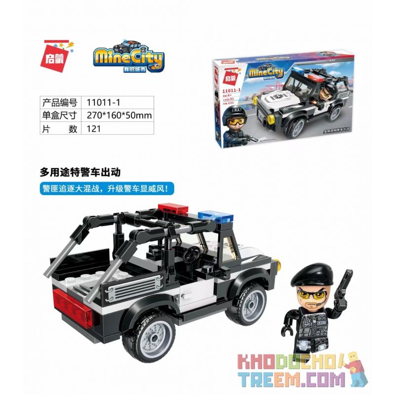 Enlighten 11011-2 11011-3 11011-4 11011-1 Qman 11011-2 11011-3 11011-4 11011-1 non  CẢNH SÁT HỘP NHỎ 4 LOẠI XE ĐẶC CHỦNG ĐA NĂNG ĐIỀU ĐỘNG VƯỢT NGỤC PHI PHÁP TRUY LÙNG MÔ TÔ CẢI TIẾN KHỞI ĐỊA HÌNH MỌI bộ đồ chơi xếp lắp ráp ghép mô hình Minecity Thành Phố Mỏ 488 khối