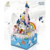 QIZHILE 91001 non  HỘP NHẠC LÂU ĐÀI DISNEY bộ đồ chơi xếp lắp ráp ghép mô hình Disney Princess MUSIC BOX Công Chúa 789 khối