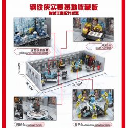 XINH 9014 non  PHIÊN BẢN BỘ SƯU TẬP CƠ SỞ IRON MAN SPORTS bộ đồ chơi xếp lắp ráp ghép mô hình Super Heroes IRON MAN COLLECTION ARMOR BASE Siêu Nhân Anh Hùng 1548 khối