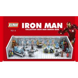 XINH 9014 non  PHIÊN BẢN BỘ SƯU TẬP CƠ SỞ IRON MAN SPORTS bộ đồ chơi xếp lắp ráp ghép mô hình Super Heroes IRON MAN COLLECTION ARMOR BASE Siêu Nhân Anh Hùng 1548 khối