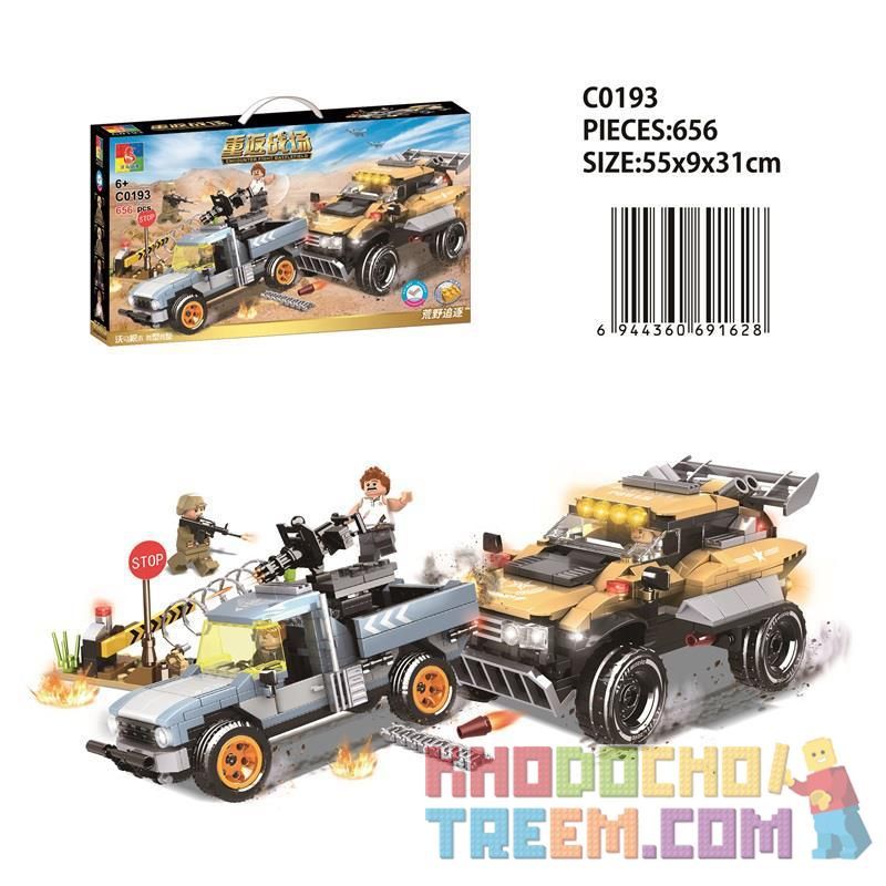 WOMA C0193 0193 non  WILDERNESS CHASE. bộ đồ chơi xếp lắp ráp ghép mô hình Military Army Quân Sự Bộ Đội 656 khối