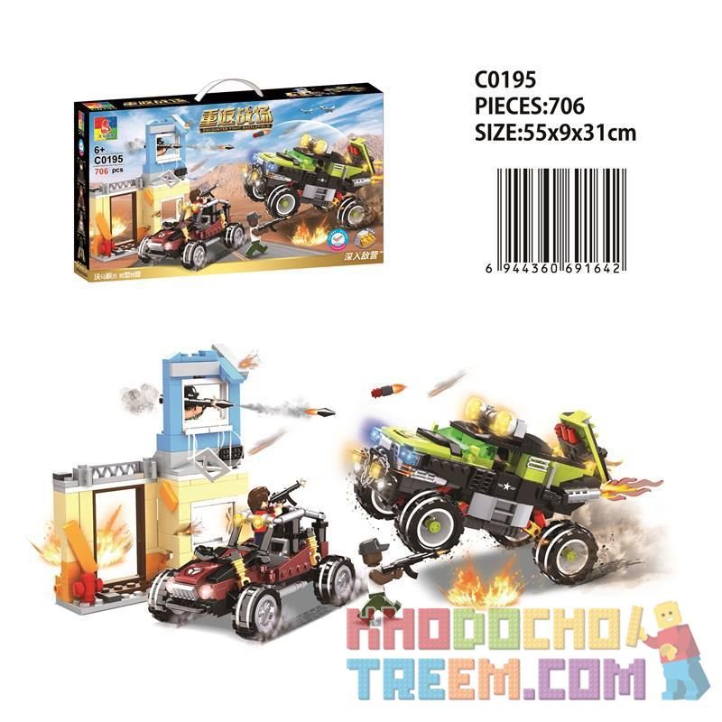 WOMA C0195 0195 non  VÀO SÂU TRONG TRẠI ĐỊCH bộ đồ chơi xếp lắp ráp ghép mô hình Military Army Quân Sự Bộ Đội 706 khối