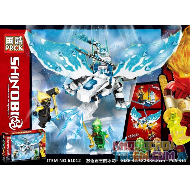 PRCK 61012 non  RỒNG BĂNG XUA ĐUỔI NHÀ VUA bộ đồ chơi xếp lắp ráp ghép mô hình The  Ninjago Movie Ninja Lốc Xoáy 311 khối