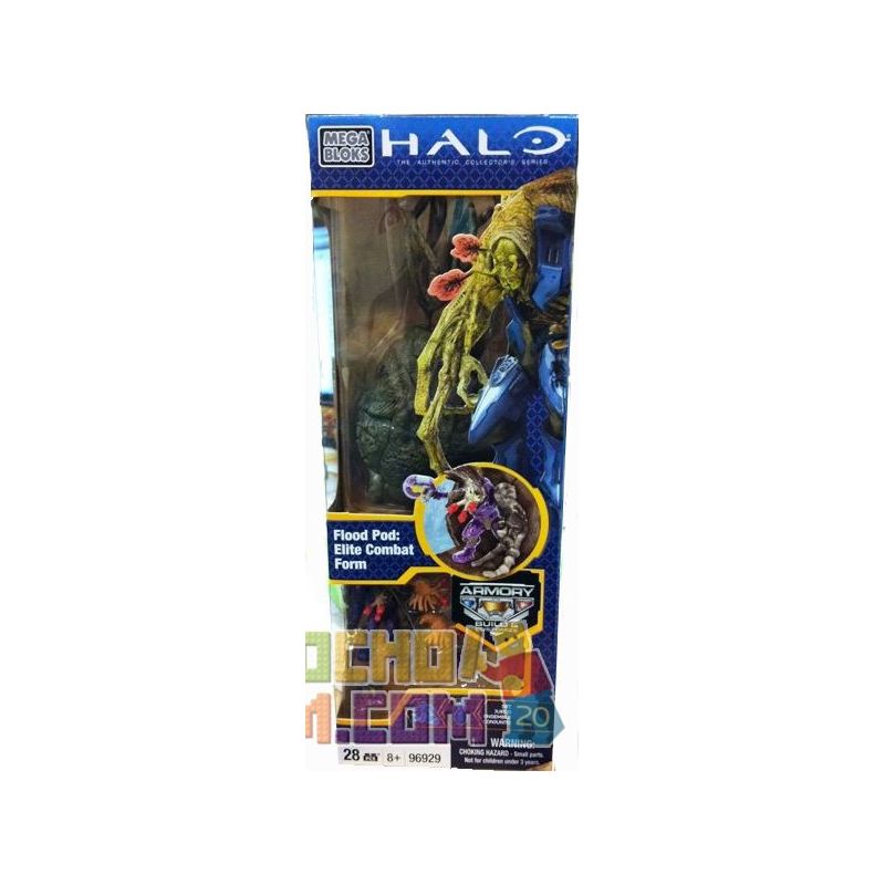 MEGA BLOKS 96929 non  CƠ THỂ CHIẾN ĐẤU ƯU TÚ bộ đồ chơi xếp lắp ráp ghép mô hình Computer Games FLOOD POD ELITE COMBAT FORM Trò Chơi 28 khối