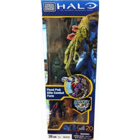 MEGA BLOKS 96929 non  CƠ THỂ CHIẾN ĐẤU ƯU TÚ bộ đồ chơi xếp lắp ráp ghép mô hình Computer Games FLOOD POD ELITE COMBAT FORM Trò Chơi 28 khối