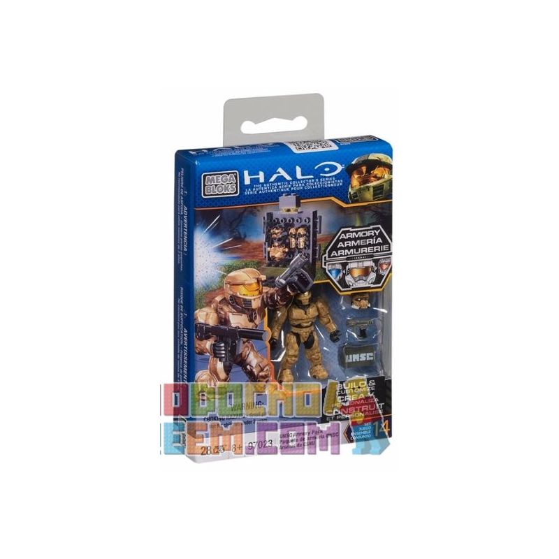 MEGA BLOKS 97023 96951 non  GÓI ÁO GIÁP UNSC bộ đồ chơi xếp lắp ráp ghép mô hình Movie & Game UNSC ARMOR PACK Phim Và Trò Chơi 28 khối