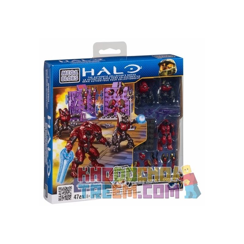 MEGA BLOKS 97028 96959 non  STAR LEAGUE DARK RED FIGHT FACE bộ đồ chơi xếp lắp ráp ghép mô hình Movie & Game COVENANT CRIMSON COMBAT UNIT Phim Và Trò Chơi 47 khối