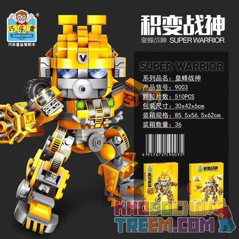 QIAO LE TONG 9003 non  THẦN CHIẾN TRANH HORNET bộ đồ chơi xếp lắp ráp ghép mô hình Transformers SUPER WARRIOR Robot Đại Chiến Người Máy Biến Hình 510 khối