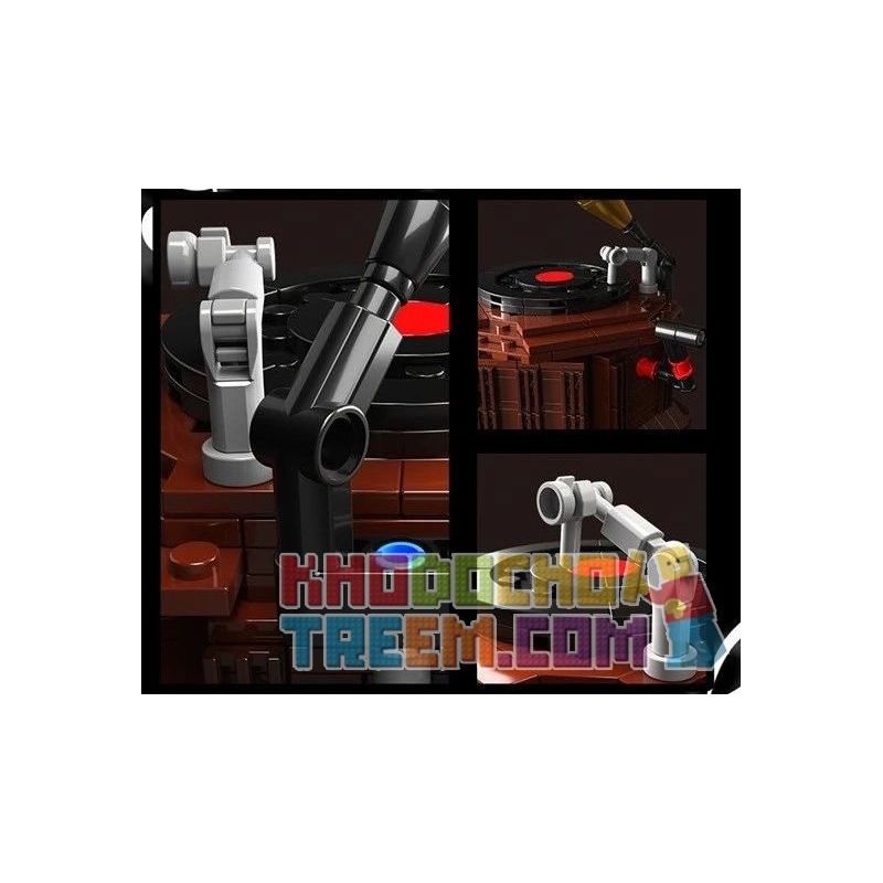 HENGTAI 92051 non  MÁY HÁT 1: 8 tỷ lệ 1:8 bộ đồ chơi xếp lắp ráp ghép mô hình Creator Expert PHONOGRAPH Chuyên Gia Sáng Tạo 682 khối