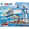 ZHEGAO QL0231 0231 non  TRỤ SỞ CẢNH SÁT HÀNG HẢI bộ đồ chơi xếp lắp ráp ghép mô hình City POLICE Thành Phố 866 khối