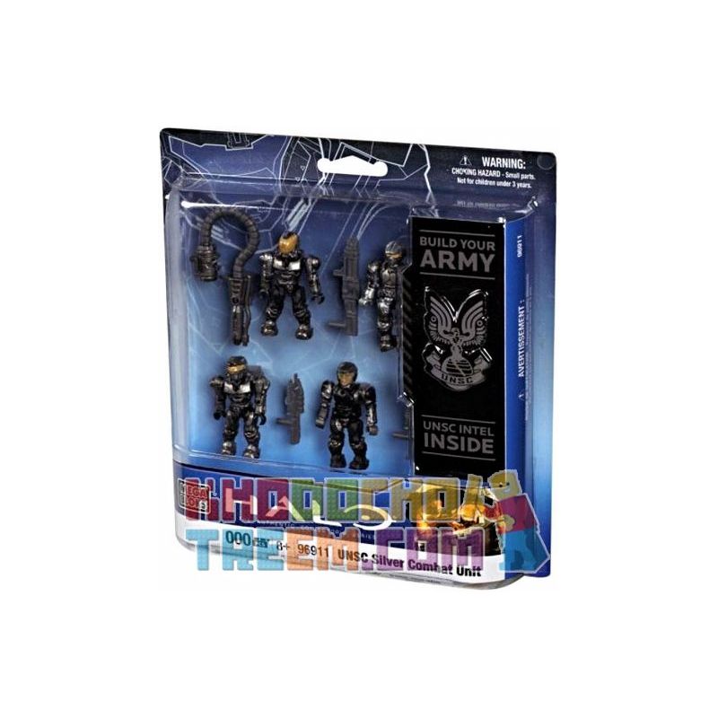 MEGA BLOKS 96911 non  ĐƠN VỊ CHIẾN ĐẤU BẠC bộ đồ chơi xếp lắp ráp ghép mô hình Movie & Game SILVER COMBAT UNIT Phim Và Trò Chơi 42 khối
