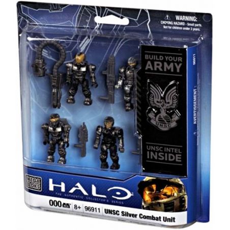 MEGA BLOKS 96911 non  ĐƠN VỊ CHIẾN ĐẤU BẠC bộ đồ chơi xếp lắp ráp ghép mô hình Movie & Game SILVER COMBAT UNIT Phim Và Trò Chơi 42 khối