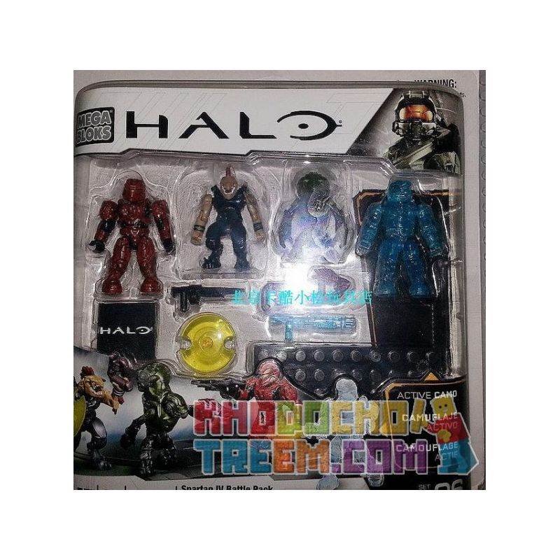 MEGA BLOKS 97208 non  GÓI CHIẾN ĐẤU SPARTAN IV bộ đồ chơi xếp lắp ráp ghép mô hình Movie & Game SPARTAN IV BATTLE PACK Phim Và Trò Chơi 33 khối