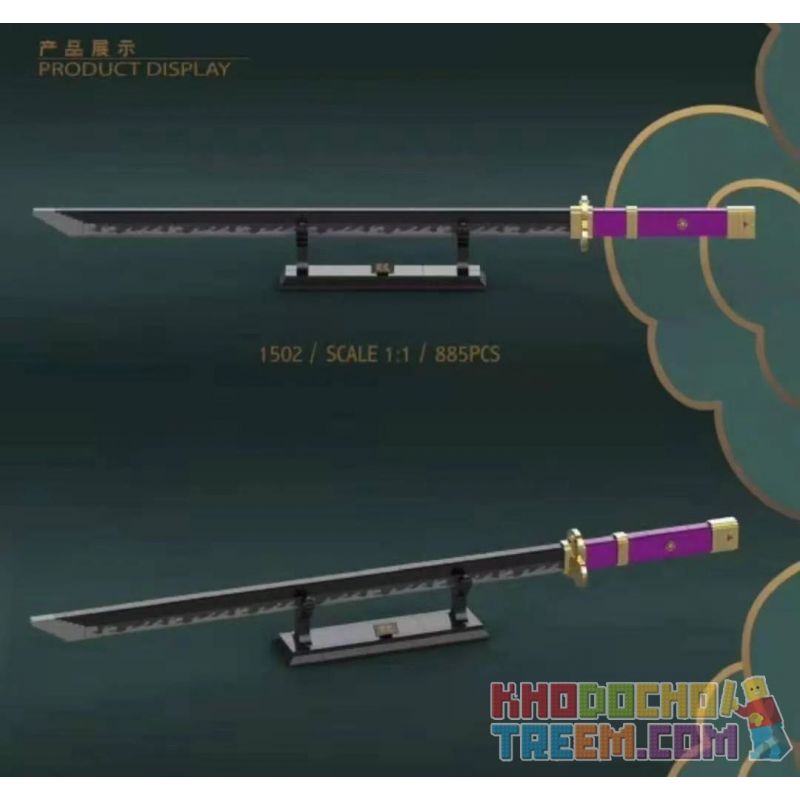 DK 1502 non  SAURON VỚI MỘT CON DAO VÀ SẮC BÉN 21 GONG YAN MO tỷ lệ 1:1 bộ đồ chơi xếp lắp ráp ghép mô hình One Piece Đảo Hải Tặc 936 khối