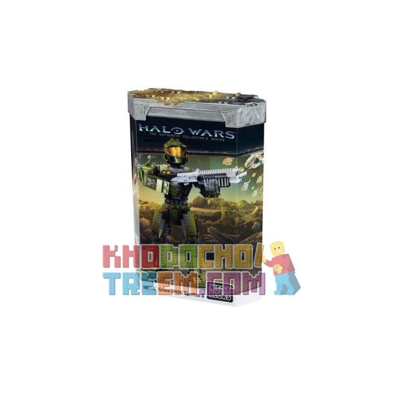 MEGA BLOKS 96816 non  XANH UNSC SPARTAN II bộ đồ chơi xếp lắp ráp ghép mô hình Frozen GREEN UNSC SPARTAN II Nữ Hoàng Băng Giá 209 khối