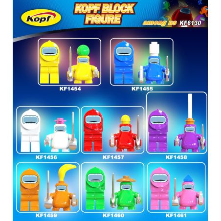KOPF KF6130 6130 KF1454 1454 KF1455 1455 KF1456 1456 KF1457 1457 KF1458 1458 KF1459 1459 KF1460 1460 KF1461 1461 non  KHÔNG GIAN GIẾT NGƯỜI SÓI bộ đồ chơi xếp lắp ráp ghép mô hình Movie & Game AMONG US Phim Và Trò Chơi